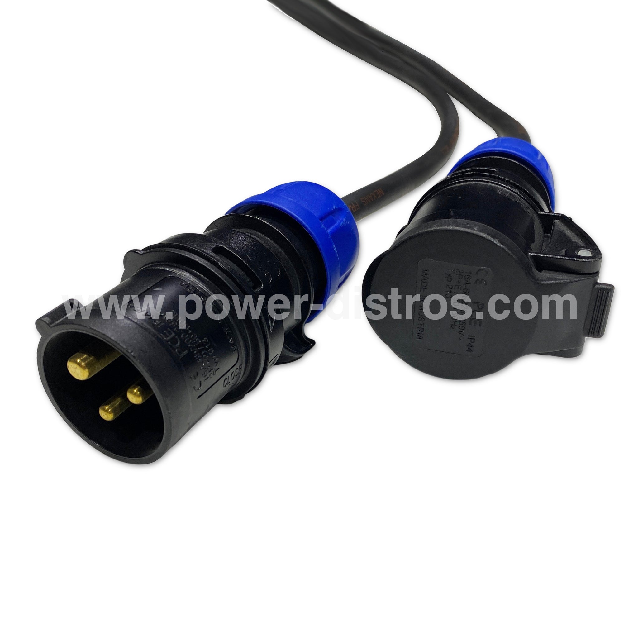 Power Extension Cable - Male to Female 16A - 3 Cores