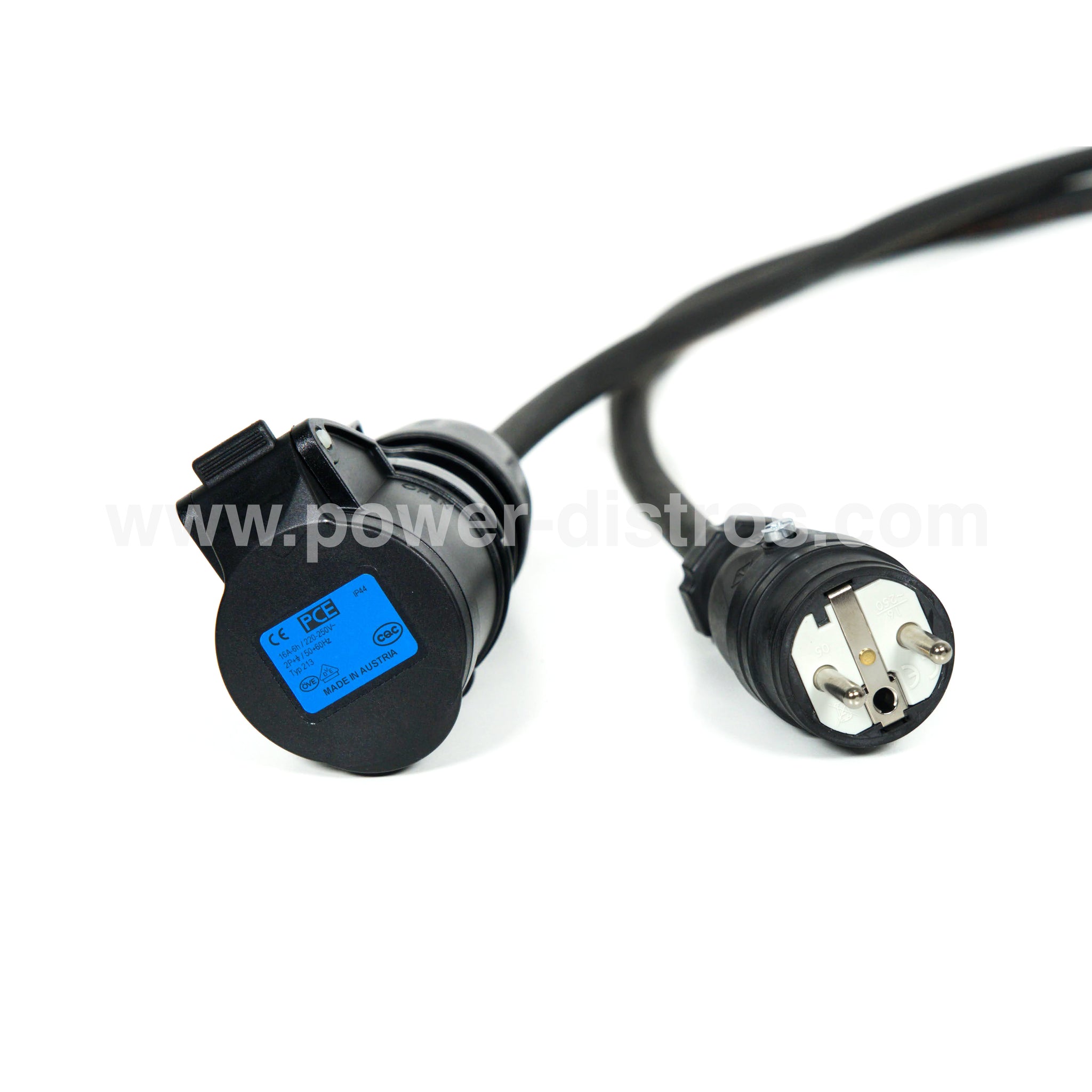 Power Cable - Schuko Male to 16A 3P CEE Female