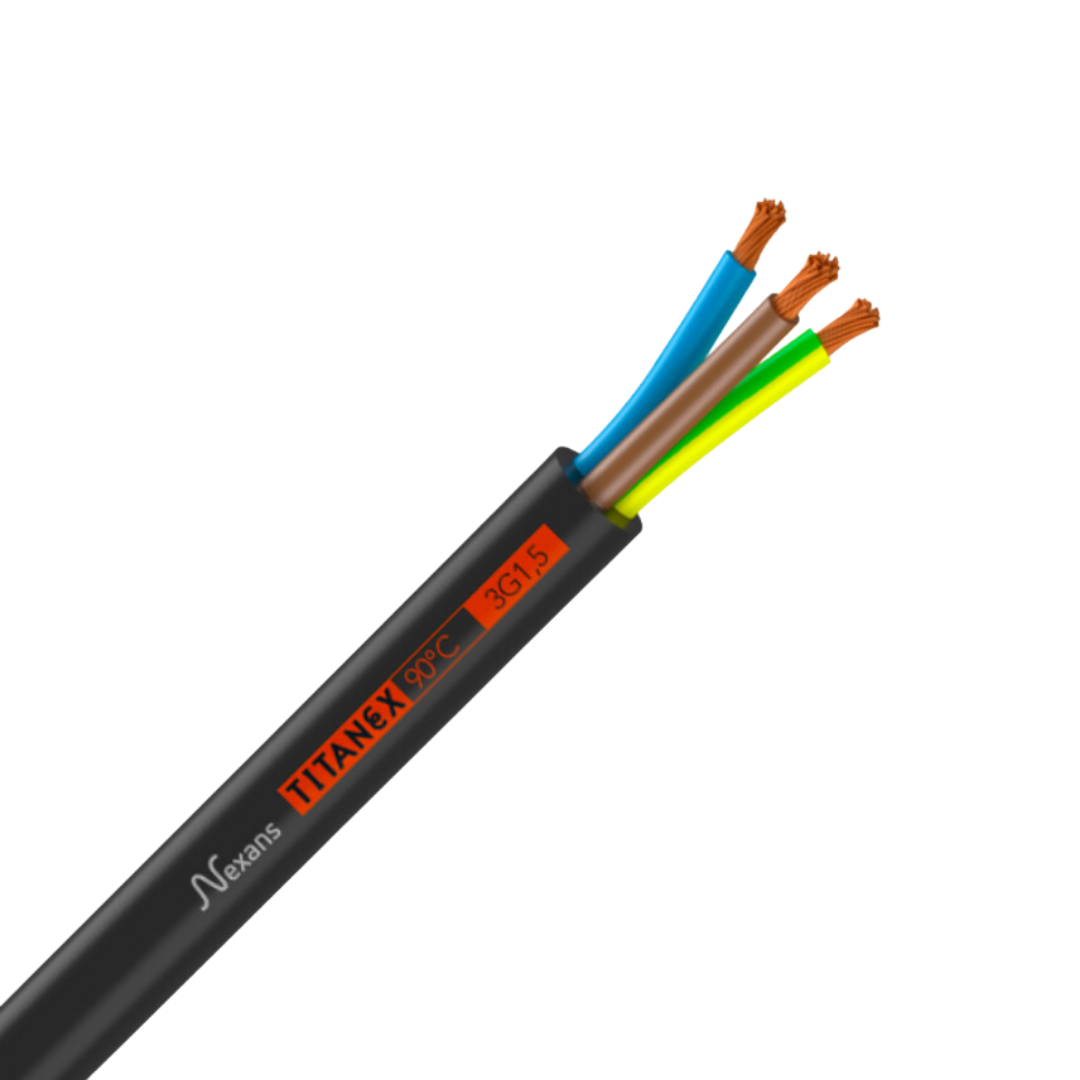 H07RN-F TITANEX 3G1.5 - Industrial Flexible Rubber Cable, 3 Core x 1.5mm2