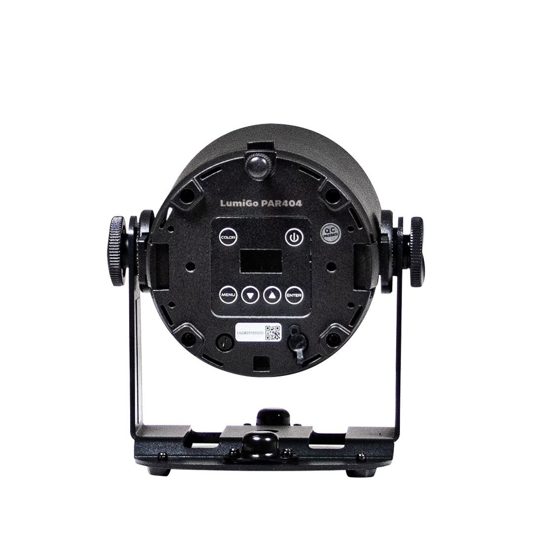 LumiGo PAR404 - Battery-Operated IP65 4x20W RGBL PAR with Wireless CRMX & App Control