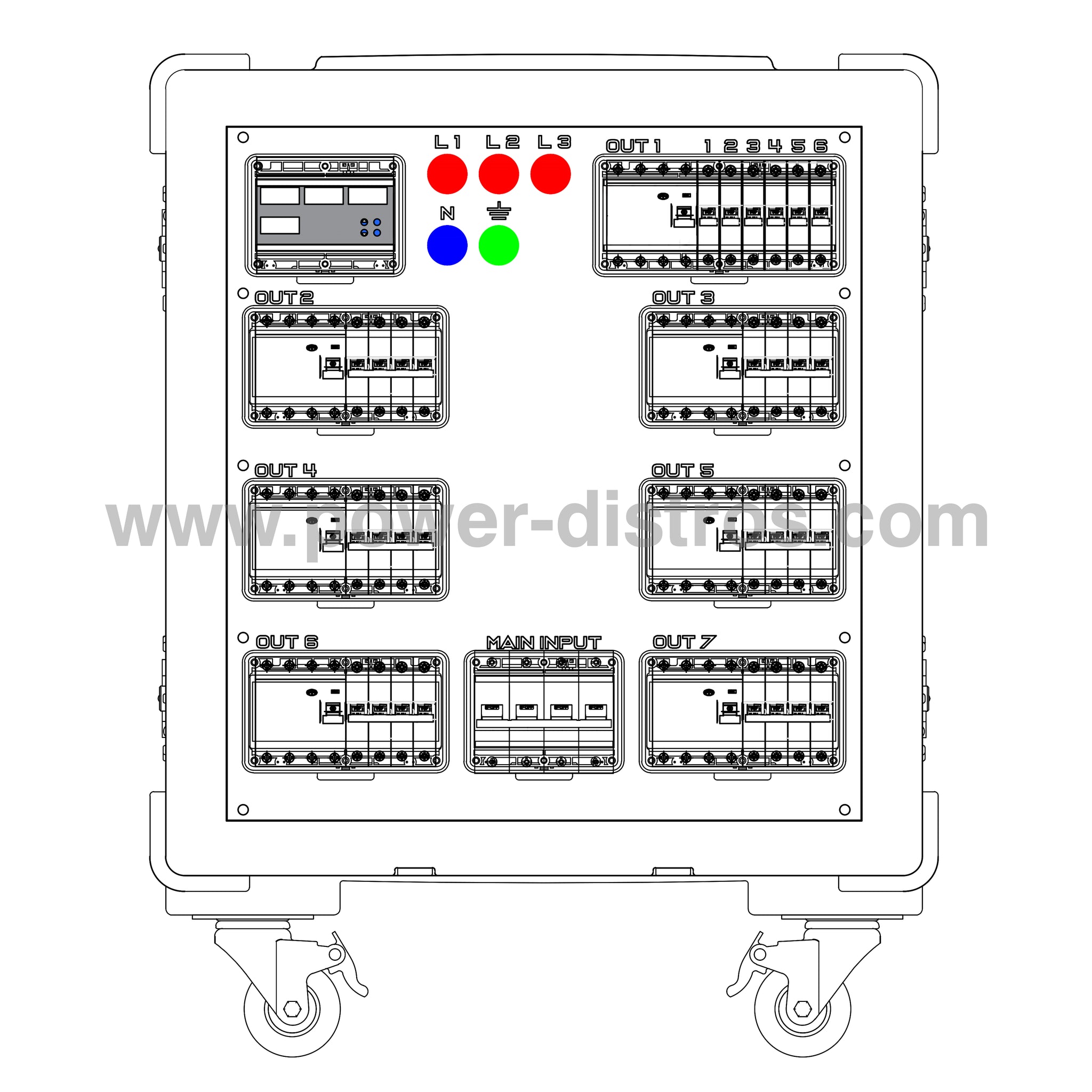 MD125-380RCD - Main Distribution Box - RCD Protection Level
