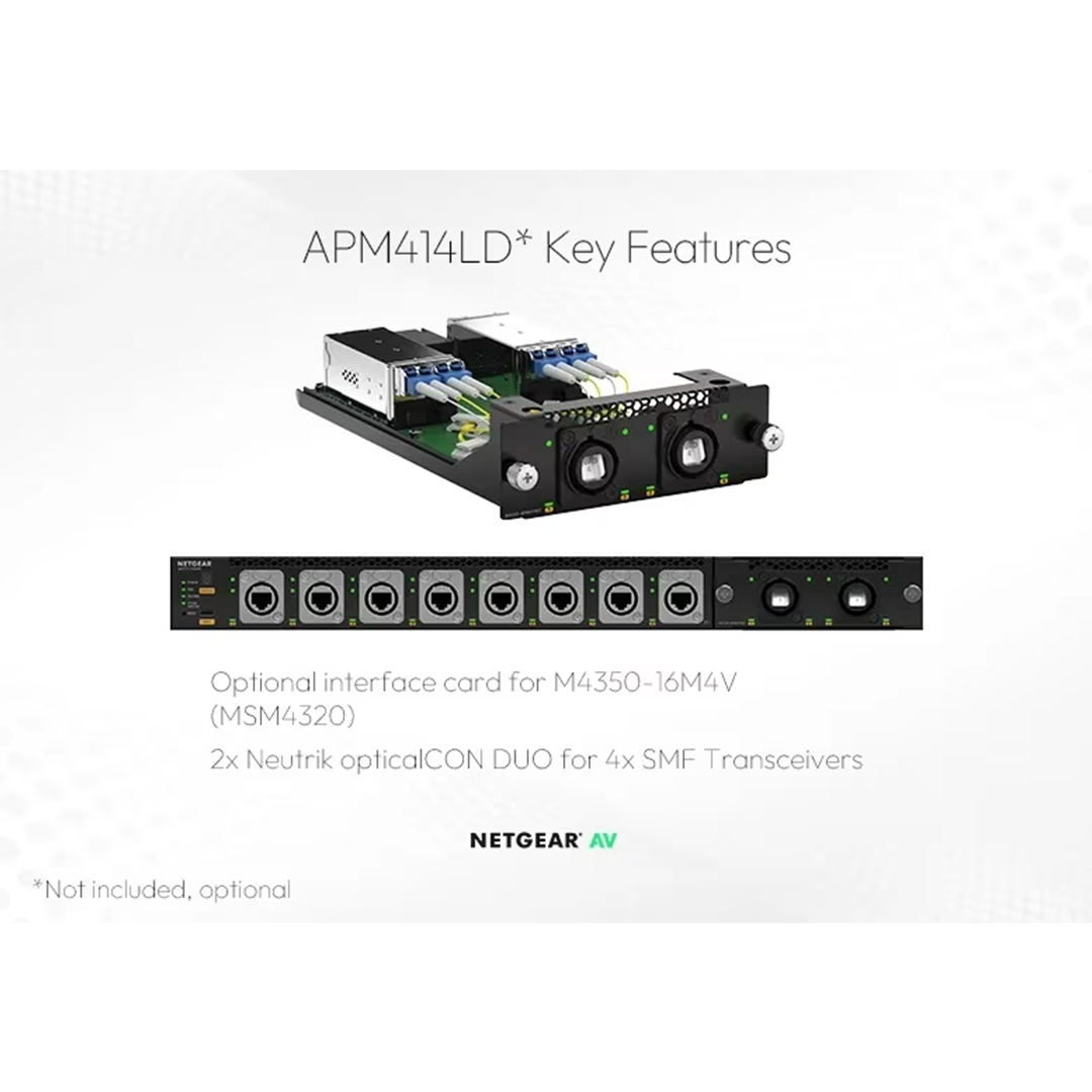 MSM4320 16x 2.5G PoE++ (530W base, up to 1,130W) incl. 8x Neutrik etherCON and 4xSFP28 25G Managed Switch