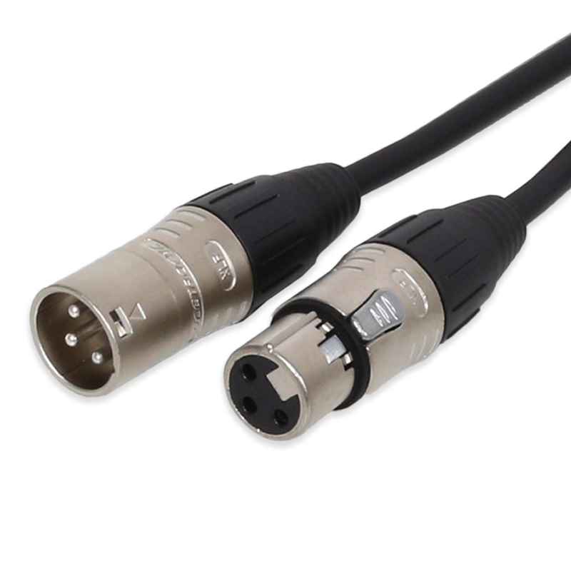 XLR Cable - 3 Pin SCSM3/SCSF3 Connector AWG 24 for DMX - 0.6m-50m