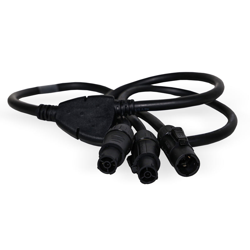 Power Y Cable - Powercon True1 Male to Powercon True1 Female