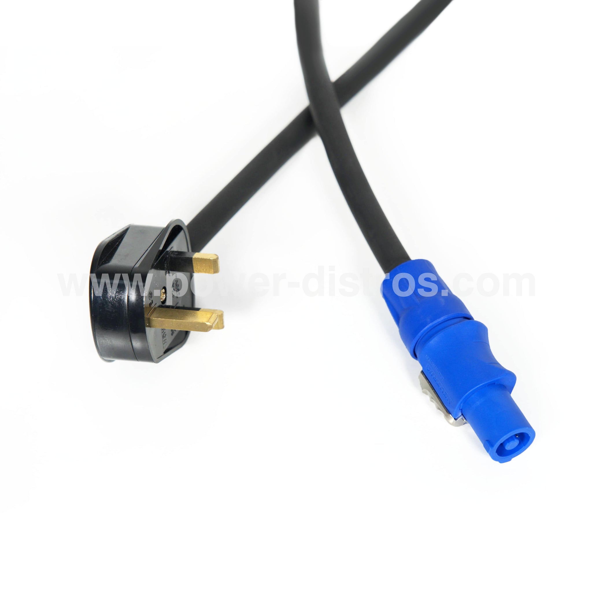 Power Cable - 13A UK Type Male to PowerCon Blue