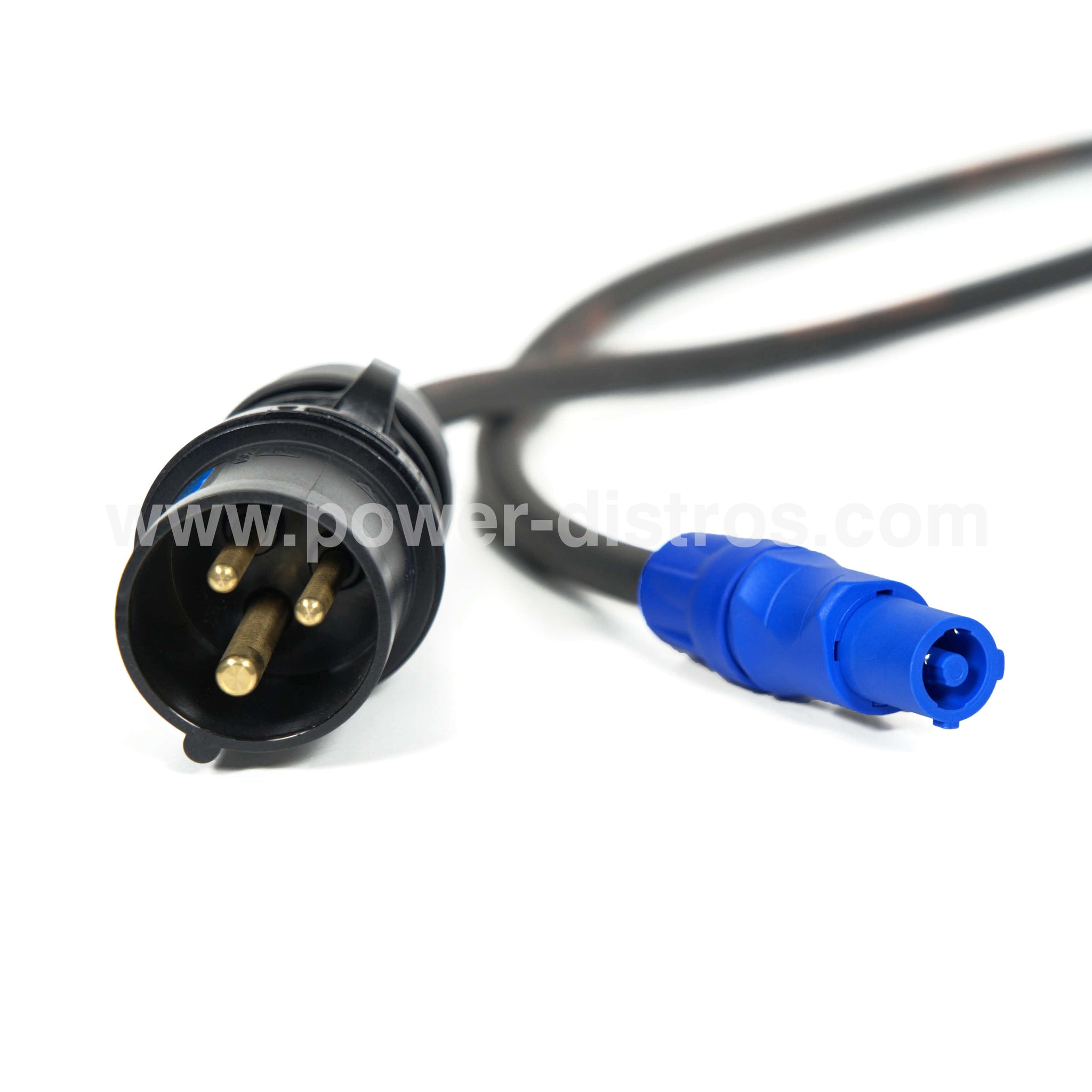 Power Cable - 16A 3P CEE Male to PowerCon Blue