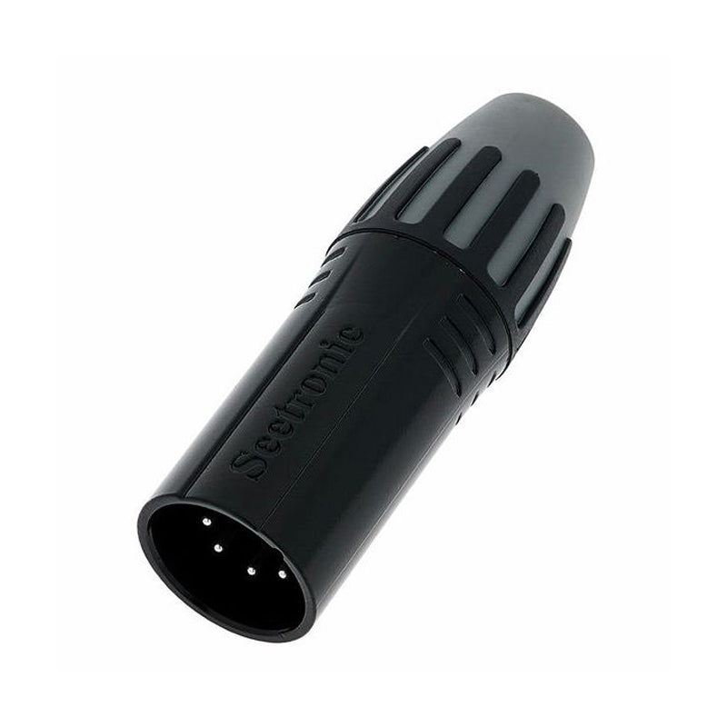 Seeetronic - XLR Cable Connector 5-Pin Male, Black Housing - SCMM5-B
