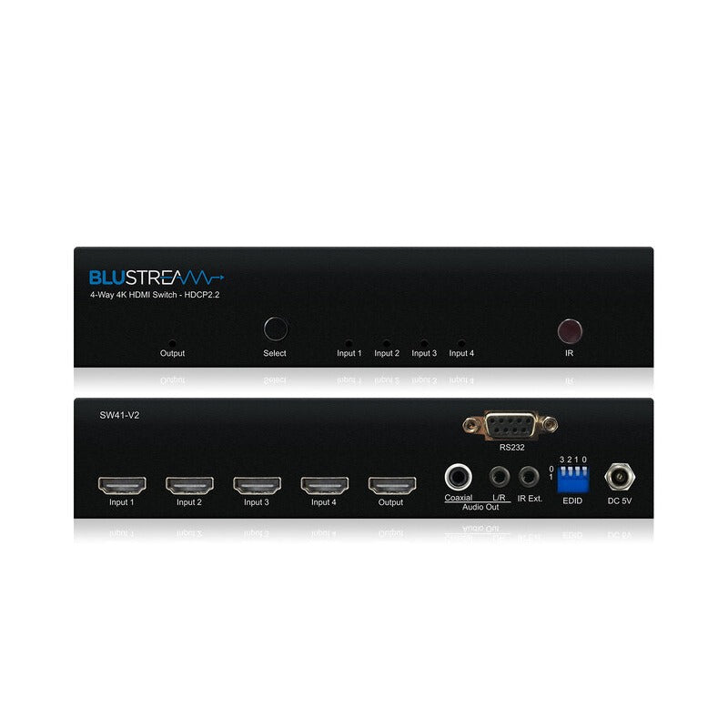 SW41AB-V2 - 4-Way 4K HDMI 2.0 HDCP 2.2 Switch