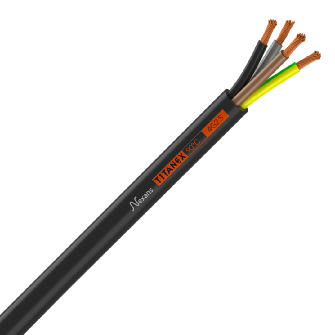 H07RN-F TITANEX 4G2.5, Industrial flexible rubber cable, 4 core x 2.5mm2