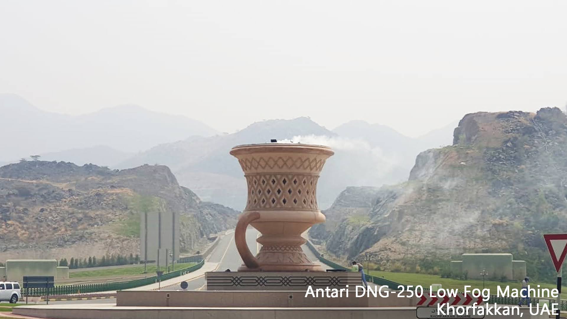 Khorfakkan Monument' Real Incense Burner Effect with Antari Low Fog Machines