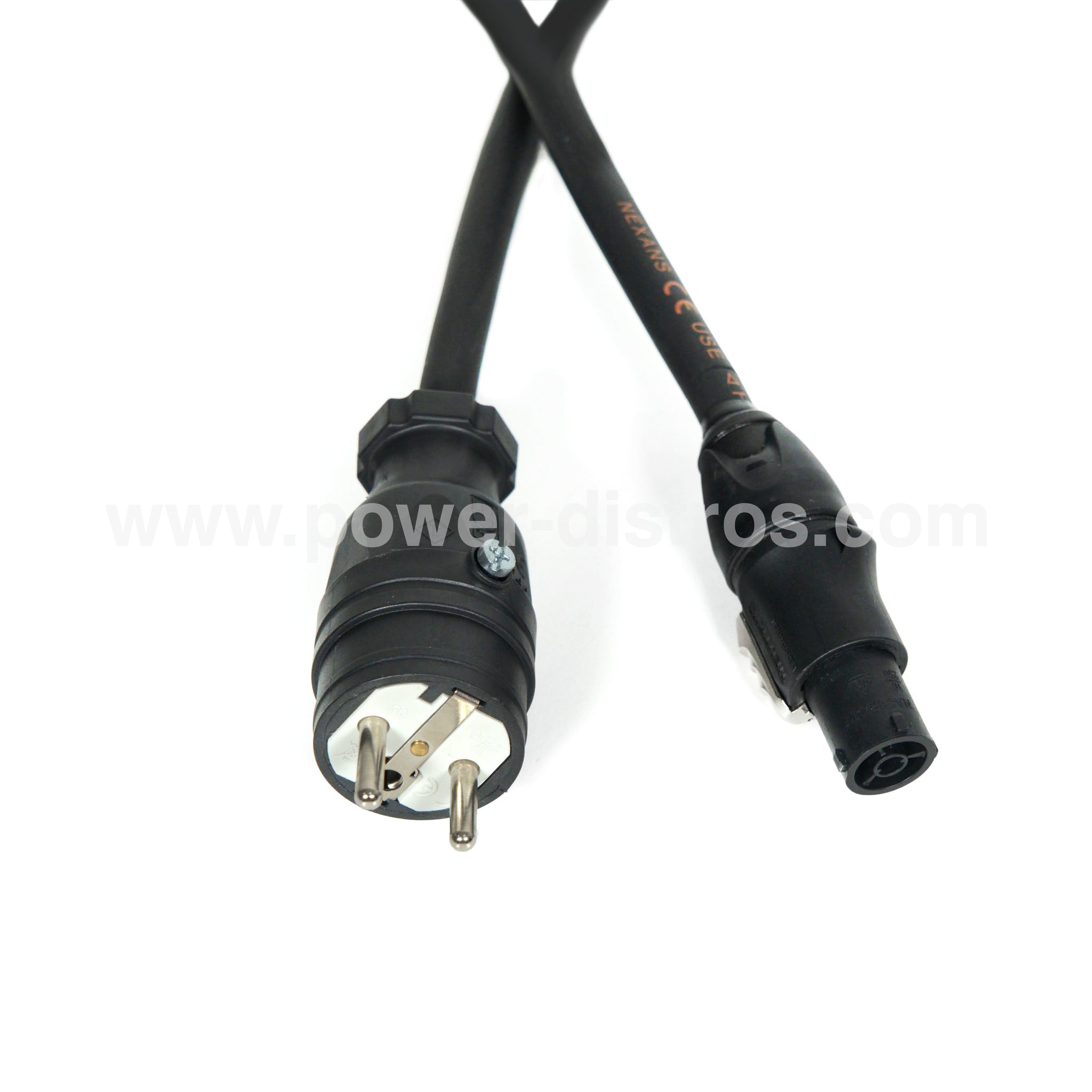 Power Cable - Schuko Male to Waterproof PowerCon Female