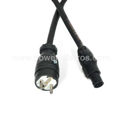 Power Cable - Schuko Male to Waterproof PowerCon Female
