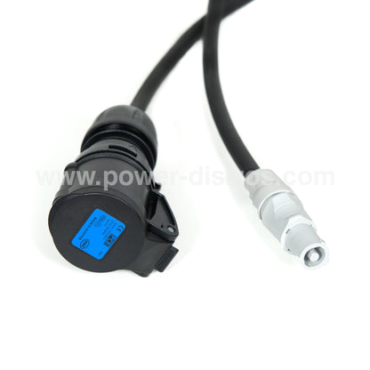Power Cable - PowerCon White to 16A 3P CEE Female