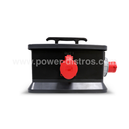 63A CEE 400V 5P In, 32A CEE 400V 5P Out, RCD, Distribution Box Main Protection