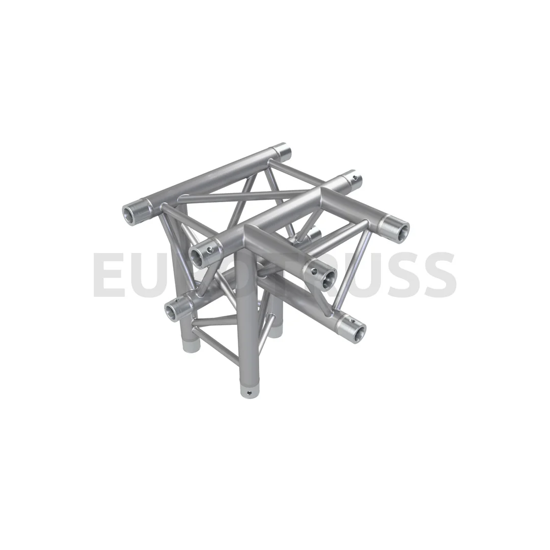 FD/HD33 4 Way Corner T-Piece + Down Right - Tubes Down - Fixed Corner