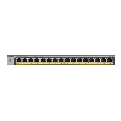 GS116LP 16-Port Gigabit Ethernet Unmanaged PoE+ Switch with FlexPoE (76W)