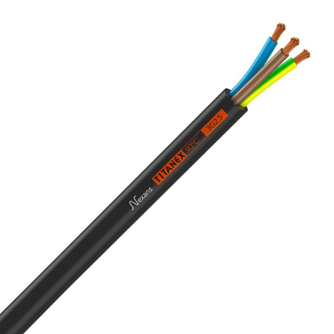 H07RN-F TITANEX 3G2.5 - Industrial Flexible Rubber Cable, 3 Core x 2.5mm2
