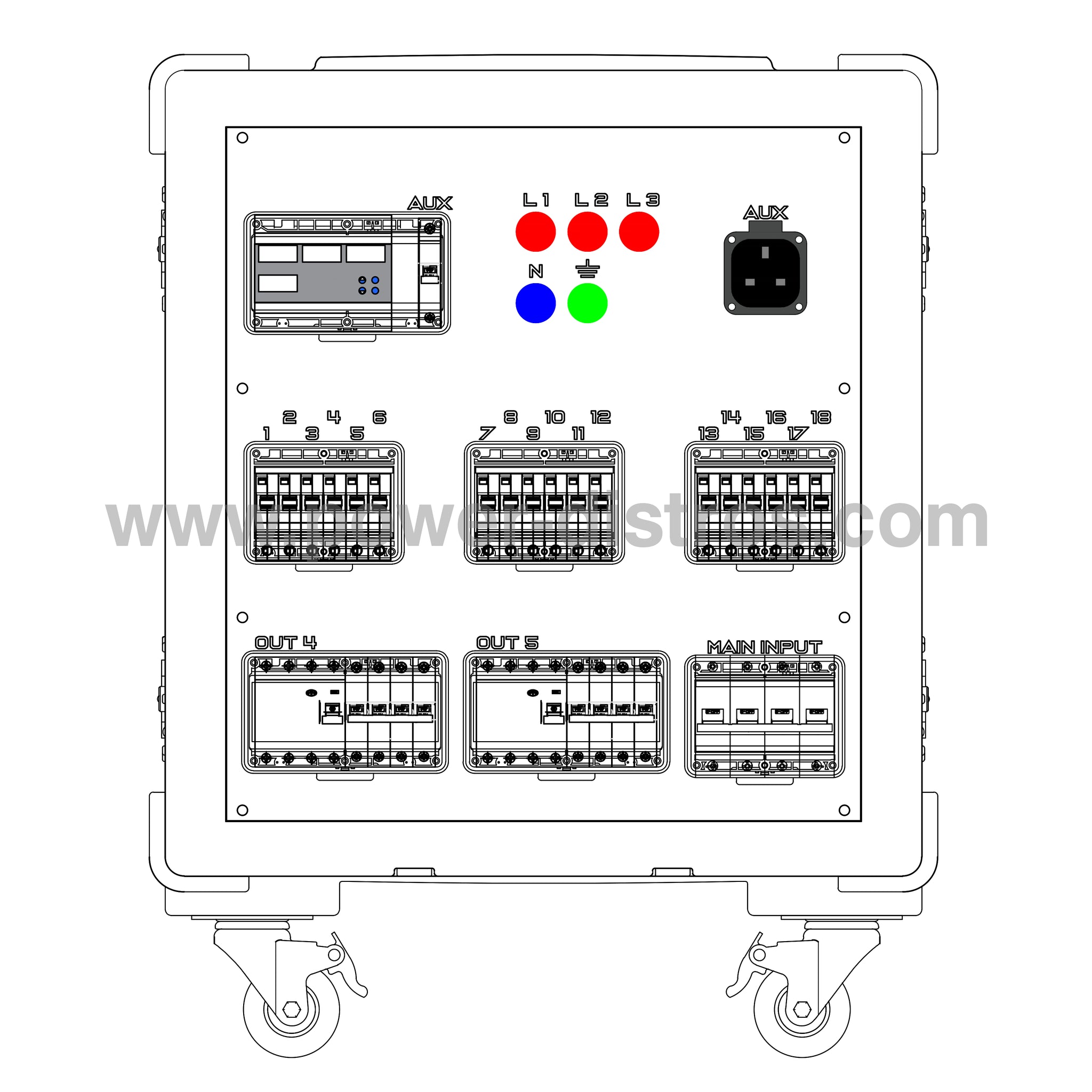 MD125-090RCBO – 125A Main Distribution Box – RCBO Protection