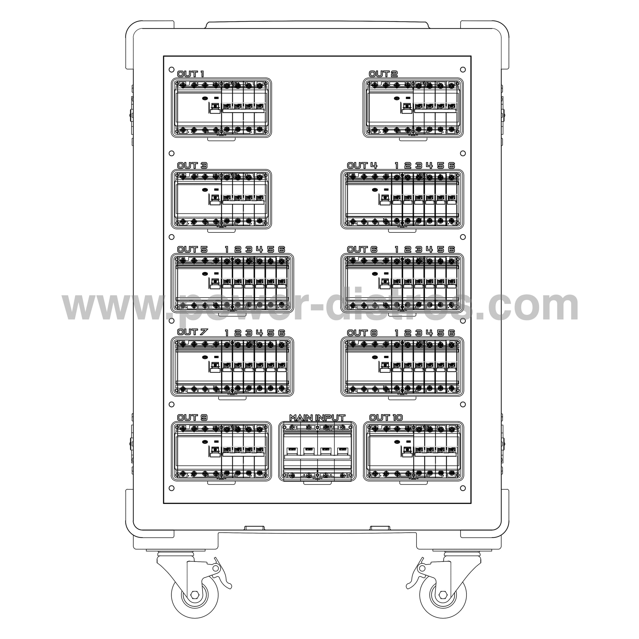 MD125-350RCD - 125A Main Distribution Box - RCD Protection