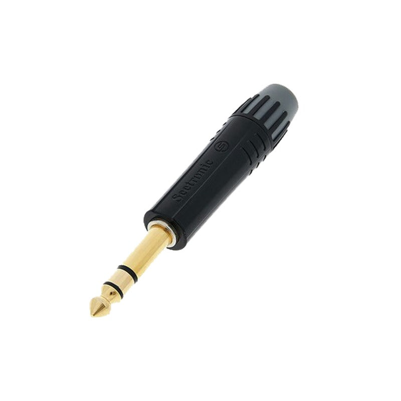 Seetronic - Jack Stereo Plug - 6.35mm Black Plated Shell - MP3X-BG