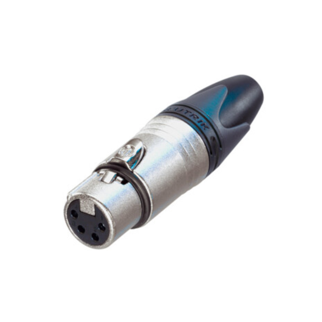 Neutrik - NC4FXX - XLR cable connector female 4-pole, Nickel housing and silver contacts - XX Series