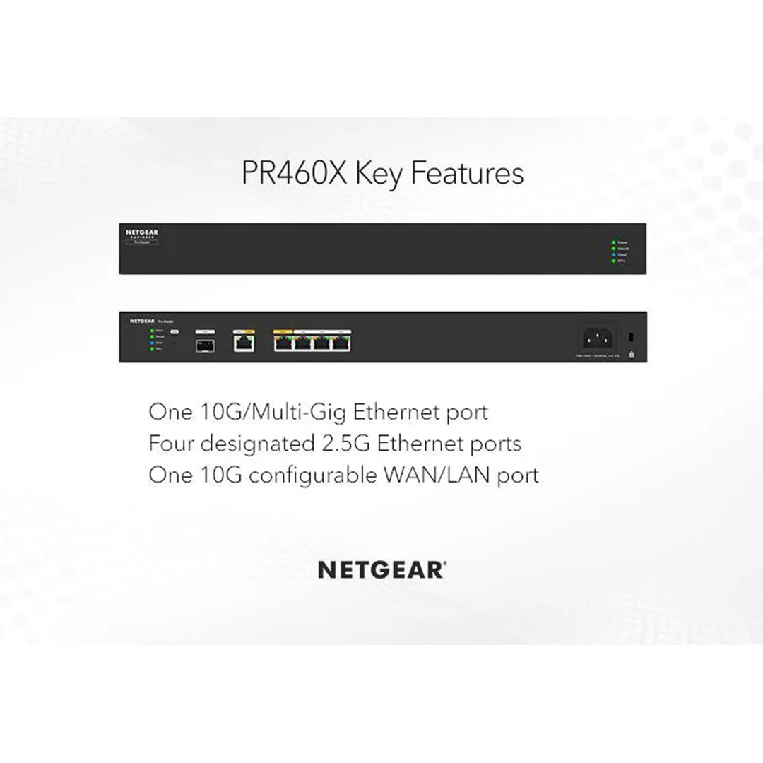 PR460X 10G/Multi-Gigabit Dual-WAN Pro Router with Insight Cloud Management