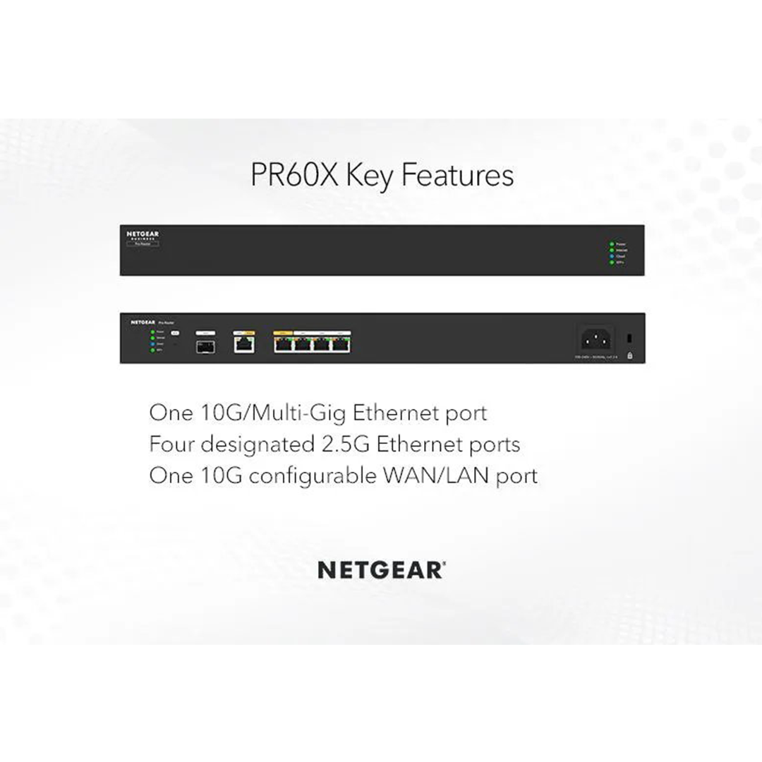 PR60X - 10G/Multi-Gigabit Dual WAN Pro Router with Insight Cloud Management