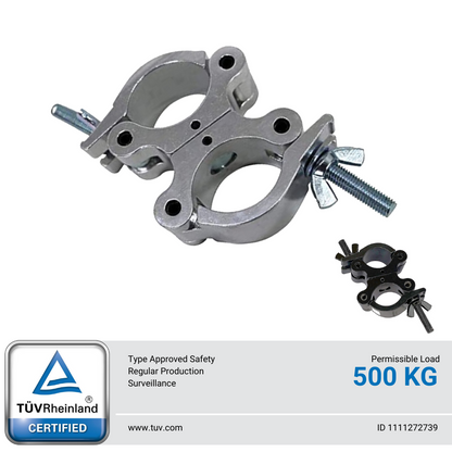 Swivel Coupler Clamp for 50 mm Tube (Double Clamp) - 500 Kg - TT-CUP215-T50W50