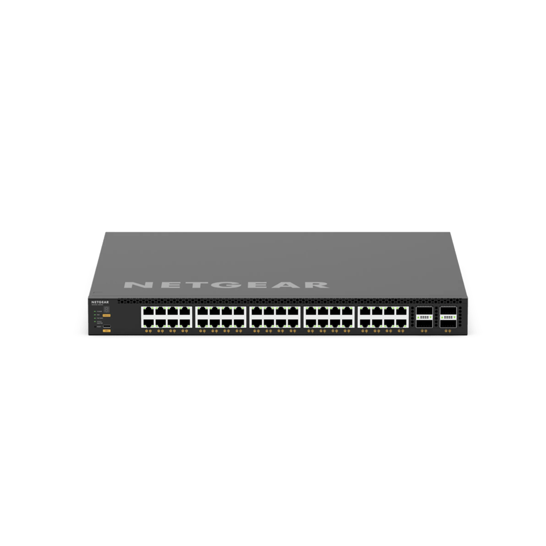 XSM4344C 40x10G/Multi-Gig PoE++ (196W base, up to 1,676W) and 4xQSFP28 100G Managed Switch