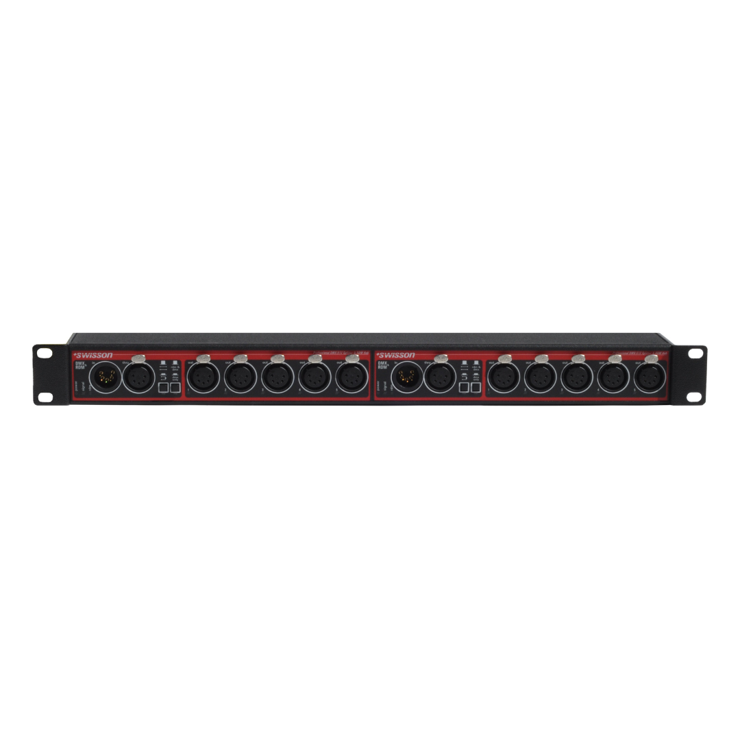Swisson - XSR-5R-5R- DMX &RDM Splitter Double-Rack- 10 outputs- 5pin XLR