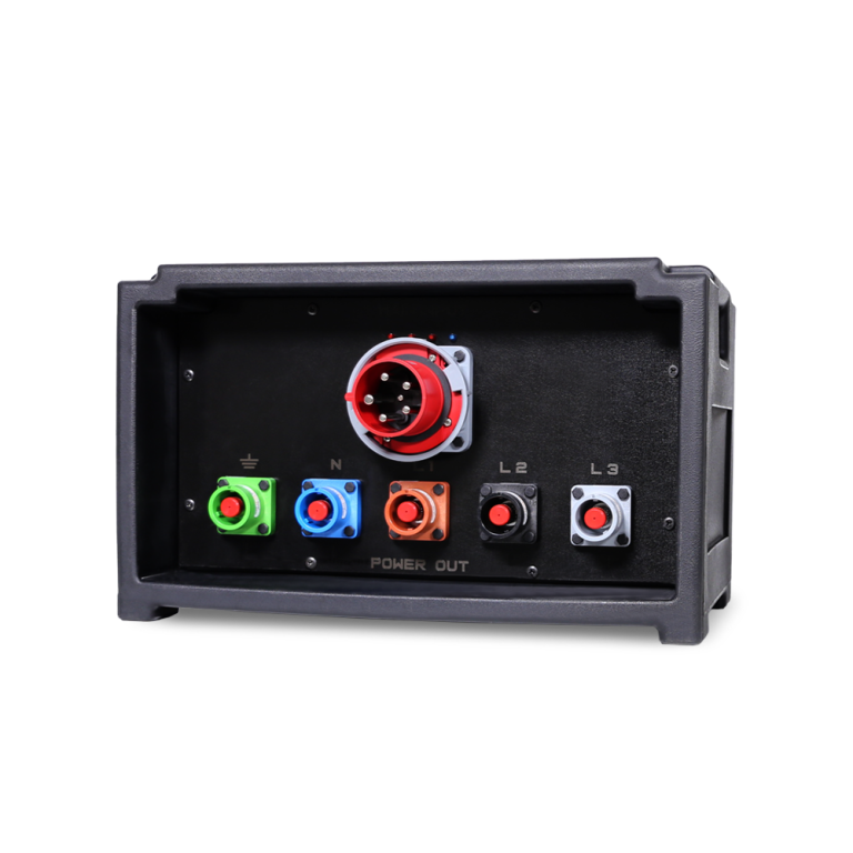 63A CEE 400V 5P In, Power Lock Set 500A Source Out, MCCB, Distribution Box Main Protection